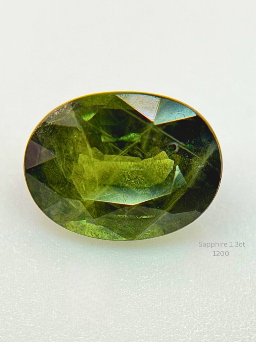 Jewelry Green Sapphire Gemstone 1.3Ct Oval Jewelry Making Supply